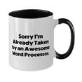 thumbnail image 2 of Perfect Word processor Two Tone 11oz Mug, Sorry I'm, Gifts For Coworkers, Present From Colleagues, Cup For Word processor, Birthday present, Gift ideas for birthday, What to get for birthday, Unique, 2 of 2