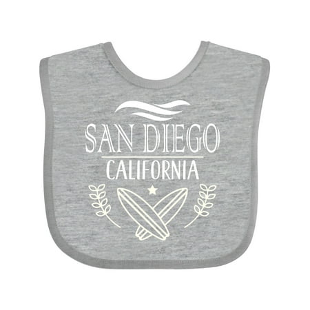 

Inktastic San Diego California Cute Surfing Gift Baby Boy or Baby Girl Bib
