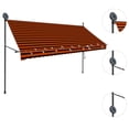 thumbnail image 4 of vidaXL 10' Orange and Brown Retractable Patio Awnings, Waterproof, 4 of 8