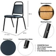 thumbnail image 3 of Hampden Furnishings Stella Collection  Vinyl Padded Stack Chair, Dark Blue, Pack of 2, 3 of 8