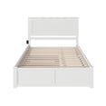 thumbnail image 2 of Nantucket Wood King Platform Bed with Footboard and Twin XL Trundle in White, 2 of 5