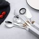 thumbnail image 3 of Juego de vajilla de acero inoxidable para uso público, juego de seis piezas, cuchara, tenedor, colador, cuchillo para mantequilla y pala para pasteles, 3 of 6