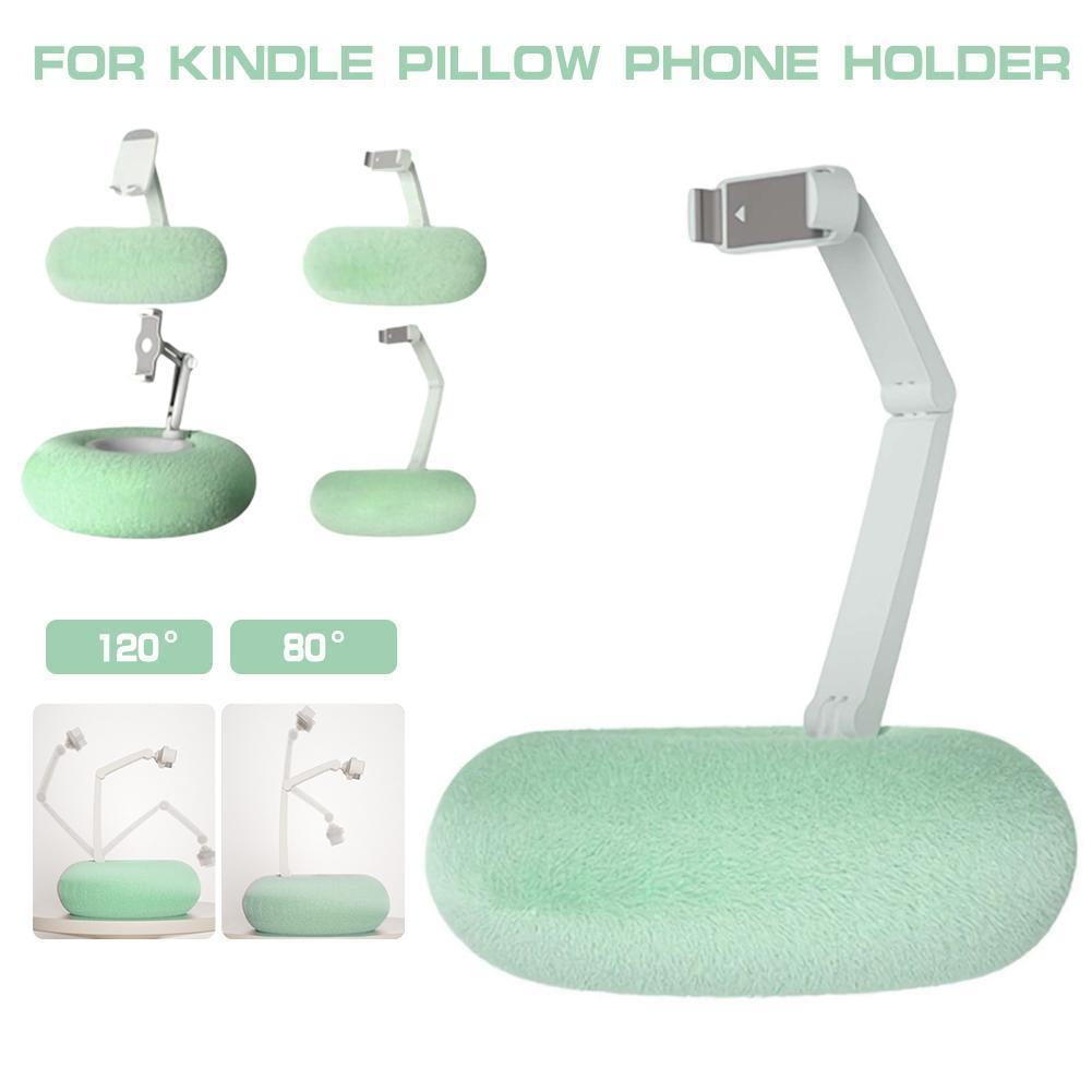 Fuzzy Bowl with Kindle Holder 360 Adjustable Tablet Stand & Phone Pillow for Reading in Bed