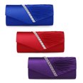 thumbnail image 1 of Bolso de noche para mujer, bandolera cruzada a la moda, cartera con cadena, diamantes de imitación de sarga, 1 of 5
