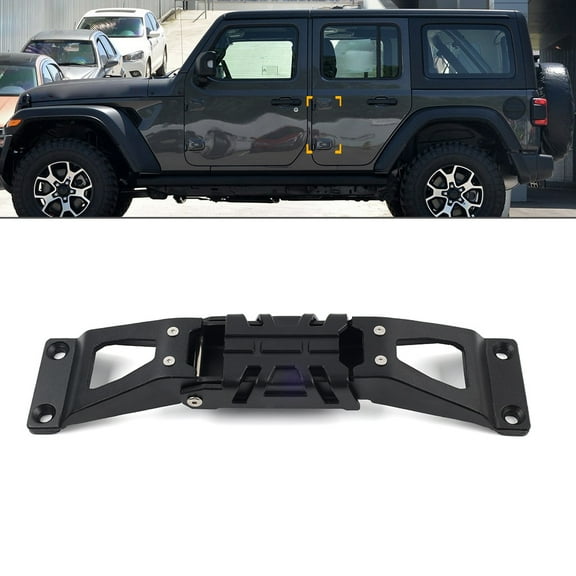 NS Door Hinge Pedal Step Foot Pegs Steel Black for Wrangler JL 2018-2024 Ca
