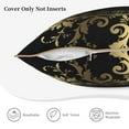 thumbnail image 5 of ZNDUO Throw Pillow, 16"x16" Bed Pillow and Couch Pillows - Indoor Decorative Pillows，Black Purple Silk Throw Pillow, 5 of 8