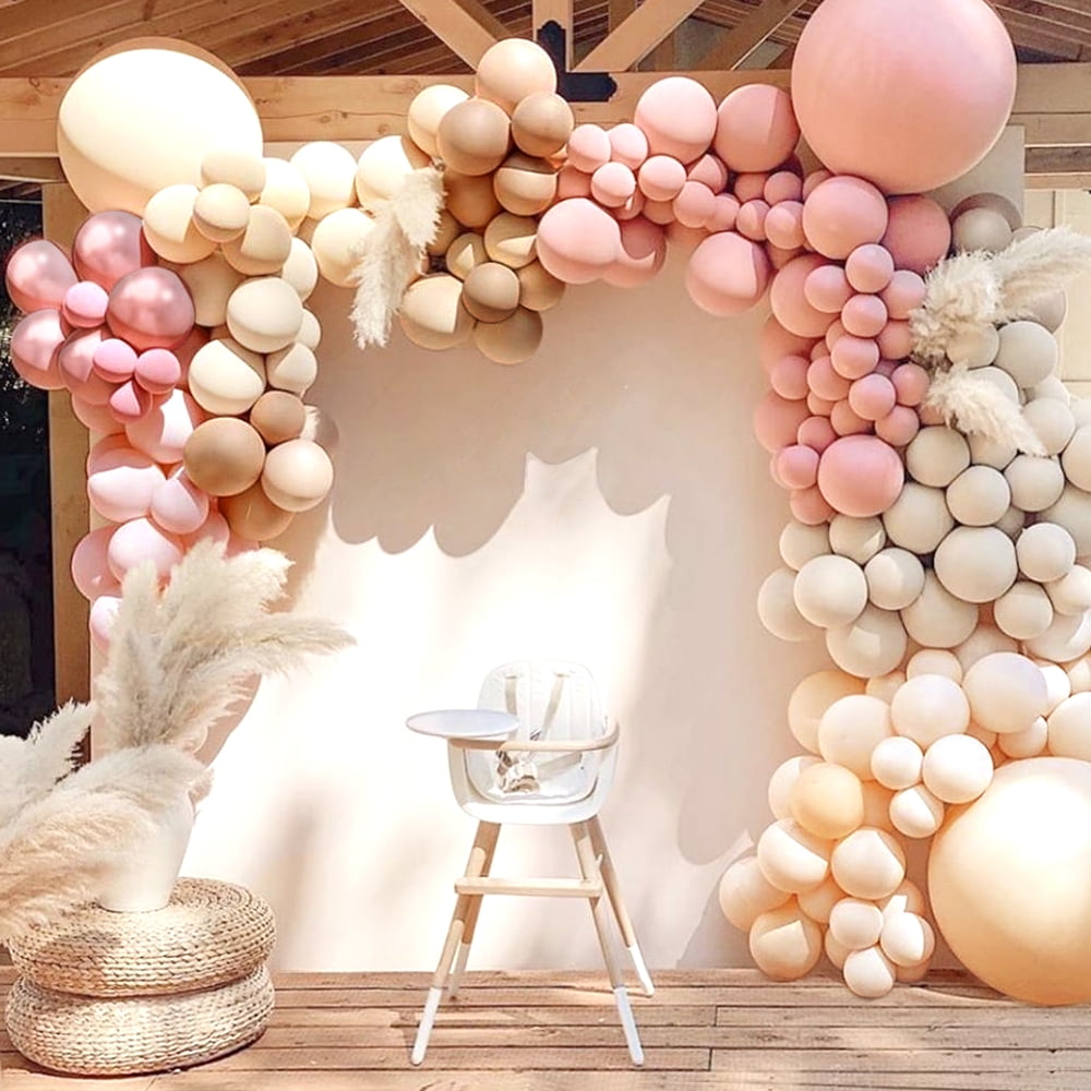 DIY Large 55 Pretty Peach and White Birthday Balloon 