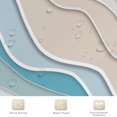 thumbnail image 4 of Light Blue Ombre Beach Waves Shower Curtain - Aqua White Brown Abstract Ocean Design, Waterproof Fabric, Machine Washable with 6PCS Hooks, 36"W x 72"L, Ideal for Coastal-Inspired Bath Decor, 4 of 6