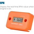 thumbnail image 7 of Runleader Motorcycle Engine Tach Hour Meter TOT Hours Accumulate Digital RPM HM012 Waterproof, 7 of 7