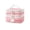 A003- Pink, variant on Pink Mesh Toiletry Bag with Double-Layer Transparent Design, Travel Makeup Organizer for Women, Large Cosmetic Storage Bag, Portable Bathroom Pouch for Vacation Essentials