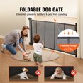 thumbnail image 2 of KFFKFF Retractable Baby Gate, 34.2" Tall, Extends to 60" Wide, Mesh Dog Gate for The House, Long Child Safety Gates for Doorways, Hallways, Cat Gate Indoor/Outdoor, Black, 2 of 9
