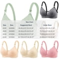 thumbnail image 3 of Byworldtasic Ladies Everyday Plaid Wireless Bra Ribbed V‑Neck Lightweight Bralette Adjustable Shoulder Straps Casual Bra, 3 of 5