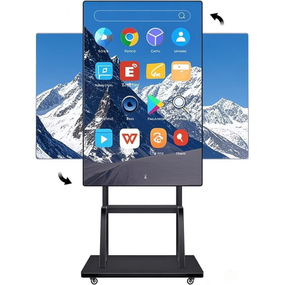 JYXCN Smart Board 49 Inch Interactive All-in-One Touch Screen with Dual System, Cloud Share in Real-time, Great for Interactive Classroom Sessions, Office Team Meetings & Engaging Presentations