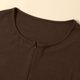 thumbnail image 4 of MHFRRA Camiseta de Manga Larga de Dos Piezas con Cremallera Oculta de Otoño para Una Camisa Plisada Informal. Café, 4 of 8
