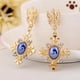 thumbnail image 4 of 1 par elegante mujer joyería de moda de imitación oreja Stud pendientes pers de cristal Zulema  Cuelga el pendiente, 4 of 5