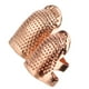 thumbnail image 2 of Dedal de Metal Retro, dedales de costura, Protector de dedo ajustable, herramientas de acolchado DIY para bordado, costura, oro rosa, 2 of 12