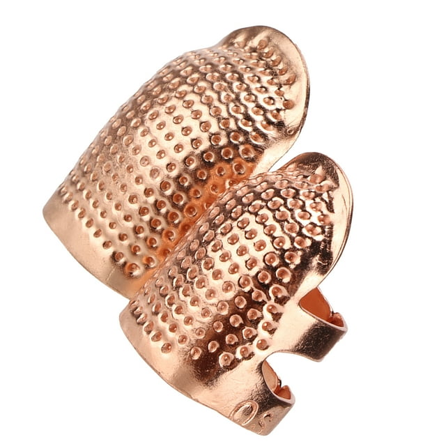 Thimble Finger Protector, Finger Protector Durable DIY Quilting Tools Adjustable Sewing Thumb Protector For Household Gray,Cyan-blue,Colorful,Silver,Rose Gold