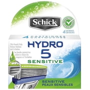 Schick Hydro 5 Sensitive Refill Blade Cartridges, 4 Count