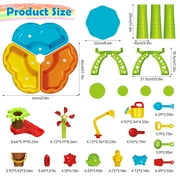 JoyStone 3 in 1 Kids Sand Water Table, 37PCS Sensory Play Table, 24x24x14.56 Outdoor Summer Toy Gift for Toddlers Boys Girls