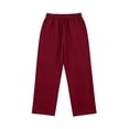 thumbnail image 5 of TKKCS Mens Wide Leg Sweatpants- Elastic Drawstring Waist Loose Fit Casual Lounge Soft Knit Straight Pants with Pockets Wine Size S, 5 of 6