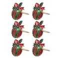 thumbnail image 1 of 6pcs de Navidad Tembrado Chic Napkin Hebillas Navidad Adorable Patrón Mesa Suministros, 1 of 6