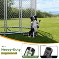 thumbnail image 2 of YOKWOK 6.8x6.8ft Heavy Duty Outdoor Dog Kennel for Large Dogs, Galvanized Steel Dog Kennel with 420D UV-Resistant Waterproof Oxford Canopy, Hexagonal Dog Run with Lockable Door for Outdoor Backyard, 2 of 9