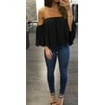 thumbnail image 2 of Blouses Décontractées en Dentelle d'Été pour Femmes, Crop Tops T-Shirt, 2 of 5