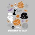 thumbnail image 2 of Women's Star Wars Halloween Spookiest in Galaxy Collage  Graphic Tee Athletic Heather Medium, 2 of 4