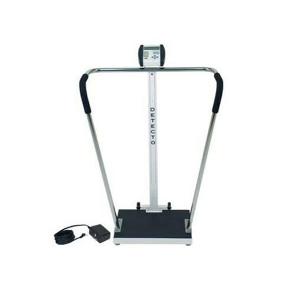 Detecto 6856-AC 24 x 24 in.  1000 x 0.2 lbs x 0.1 kg Platform AC Adapter Digital Bariatric Scale