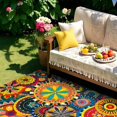 thumbnail image 5 of Multicolor Bohemian Mandala Pattern Outdoor Area Rug, 5 of 6