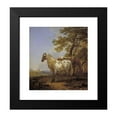 thumbnail image 2 of Nicolaes Pietersz. Berchem 15x16 Black Modern Framed Museum Art Print Titled - Two Horses in a Landscape (1635 - 1683), 2 of 5