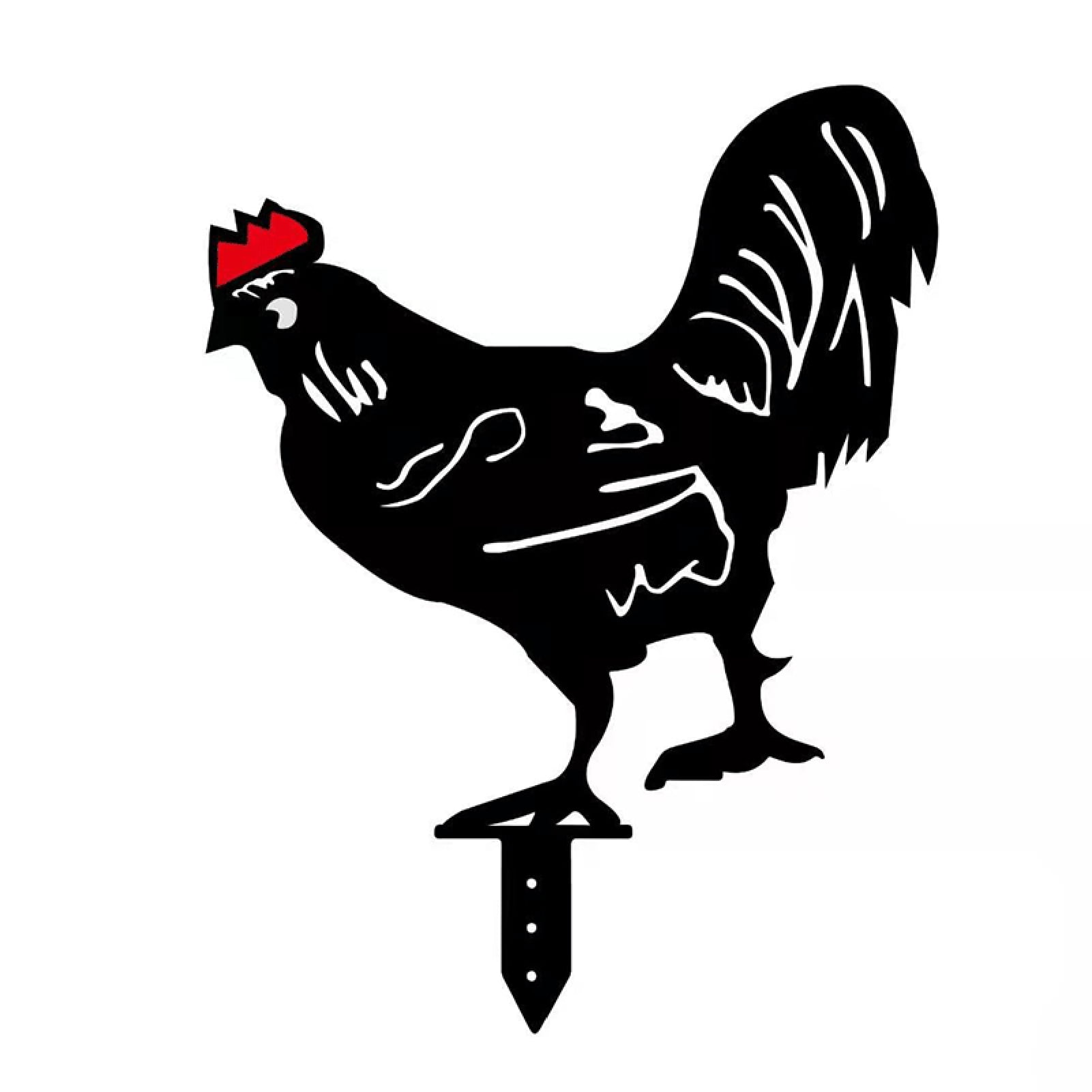 Lacyie Rooster Acrylic Animal Stakes Chicken Garden Silhouette Yard Art Walmart Com