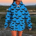thumbnail image 2 of Hooded Sweatshirts for Women Graphic Halloween Casual Long Sleeve Womens Drawstring Pullover Tops with Pockets, 2 of 5