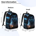 thumbnail image 3 of Yiaed Cool Blue Light Wolf Print Backpack, Premium Laptop Backpack, Travel Backpack for Women, Lightweight Backpacks, Comfortable Back Pack-Medium, 3 of 7