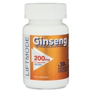 LiftMode Ginseng 200mg (Potent Asian Panax Ginseng Extract) Capsules (70 Count) - 30+% Ginsenosides
