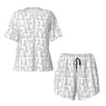 thumbnail image 4 of Naloa Cute Rabbit Women's Short-Sleeved Pajama Set, Loungewear, Summer pajamas, Breathable Cozy - XX-Large, 4 of 9