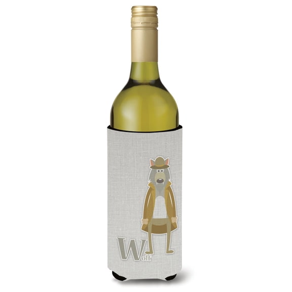 Alphabet W for Wolf Wine Bottle Hugger