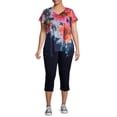 thumbnail image 6 of JMS Just My Size by Hanes Women's Plus Snap Hem Pull On Cropped Pants, 23" Inseam, Sizes 0X-4X, 6 of 7