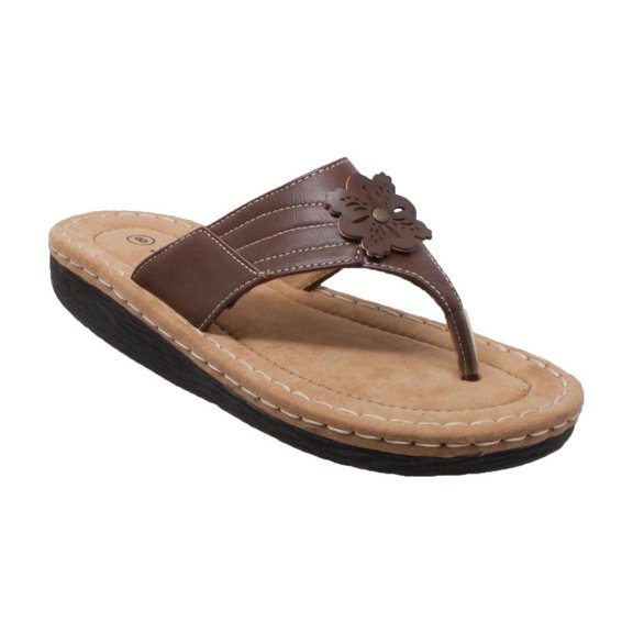 Hypard Shaboom Women's Comfort Thong Sandal Brown in Size 7 M