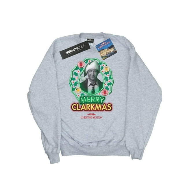 National Lampoon's Christmas Vacation Boys Greyscale Clarkmas Sweatshirt