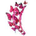 thumbnail image 1 of Billuyoard 12 Uds 3D mariposa pegatina de pared en la pared decoración del hogar mariposas para niños habitación de bebé dormitorio techo decoración Decoración del hogar Rosa roja Billuyoard HA002018-02, 1 of 6