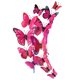 thumbnail image 3 of Advancent 12 unids/set 3D mariposa pared pegatina sala de estar dormitorio adhesivo 3D papel de pared PVC calcomanía decoración del hogar Decoración del hogar Rosa roja Advancent HA002018-02, 3 of 6