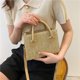 thumbnail image 3 of LHSHID Straw Beach Tote Shoulder Bags Women Hand-Woven Leather Crossbody Handbag Purse, 3 of 6
