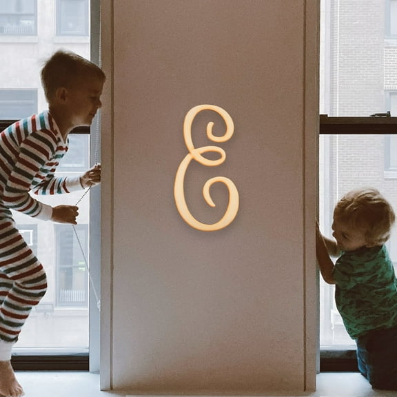 Raindrops Carved Wooden Letter Decoration Large Alphabet Wall Hanging Baby 30X13cm