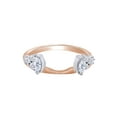 thumbnail image 1 of Round & Marquise Shape White Cubic Zirconia Wrap Enhancer Guard Ring in 14K Rose Gold Ring Size - 9.5, 1 of 3
