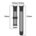 thumbnail image 2 of Two Tone Silicone Strap with Metal Connector for Watches Silica Gel for Style, 2 of 6