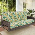 thumbnail image 3 of SDJPOI Outdoor Swing Cushions, Porch Swing Cushions 2-3 Seater Replacement with Backrest, Waterproof Thicken 4" Bench Cushion with Ties for Patio Porch Lawn and Garden, 3 of 8