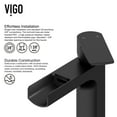 thumbnail image 4 of VIGO Matte Stone Wisteria Composite Oval Vessel Bathroom Sink in White with Amada Faucet and Pop-Up Drain in Matte Black, 4 of 12