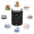 thumbnail image 4 of Balery Colorful Insect Cesta de ropa redonda con asas, impermeable, independiente, para ropa, juguetes, dormitorio y familia-Medium, 4 of 6
