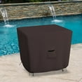 thumbnail image 7 of Square Patio Table Cover 18 Oz Waterproof - 100% Weather Resistant Outdoor Square Table Cover with Air Pocket and Drawstrap for Snug Fit (Coffee, 29" H x 46" W x 46" D), 7 of 7